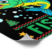 Merry Fishmas B Fish Fishing Christmas  Poster (Hoek)