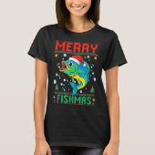 Merry Fishmas B Fish Fishing Christmas T-shirt (Voorkant)