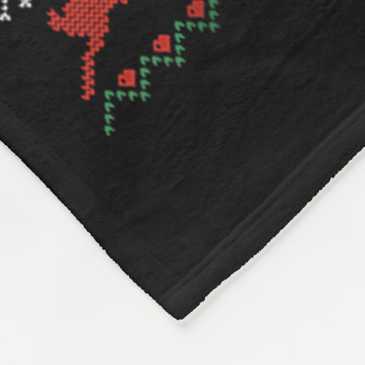 Merry Fishmas B Fish Fishing Christmas Ugly Sweate Fleece Deken (Hoek)