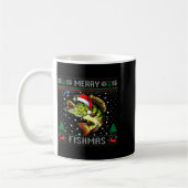 Merry Fishmas B Fish Fishing Christmas Ugly Sweate Koffiemok (Links)