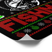 Merry Fishmas B Fish Fishing Ugly Christmas Sweate Poster (Hoek)