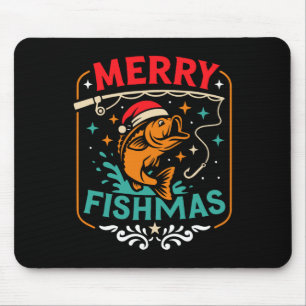 Merry Fishmas B Fish Kerst Lelijke Trui Xmas F Muismat
