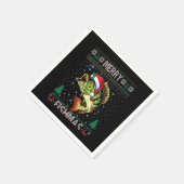 Merry Fishmas Bass Fish Vist Kerstmis Ugly Swe Servet (Hoek)