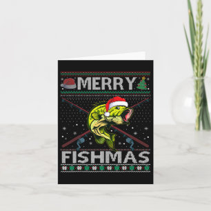 Merry Fishmas Byb Fish Vist kerst lelijk zweet Kaart