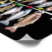 Merry Fishmas Christmas Tree Funny Fishing  Poster (Hoek)