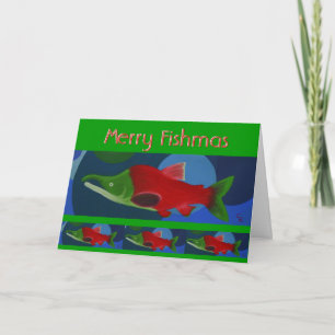 Merry Fishmas Feestdagen Kaart
