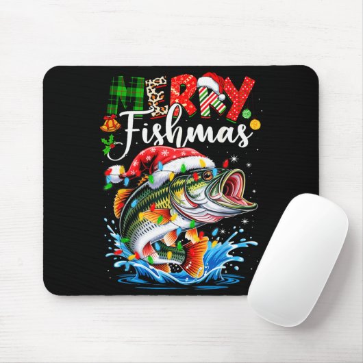 Merry Fishmas Fish Fishing Merry Xmas Christmas Me Muismat (Met muis)