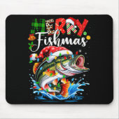 Merry Fishmas Fish Fishing Merry Xmas Christmas Me Muismat (Voorkant)