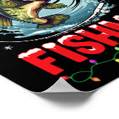 Merry Fishmas Fish Funny Vist Kerst Pap Mannen Poster (Hoek)