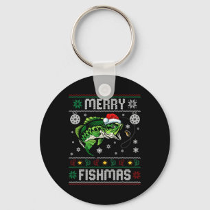 Merry Fishmas Fun Fish Vist Visser Lelijk Chri Sleutelhanger