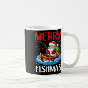 Merry Fishmas Funny Christmas Santa Claus Gevist Koffiemok