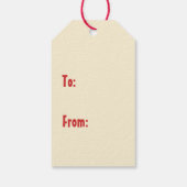 Merry Fishmas Funny Cute Retro kerstvisbonen Cadeaulabel (Achterkant)