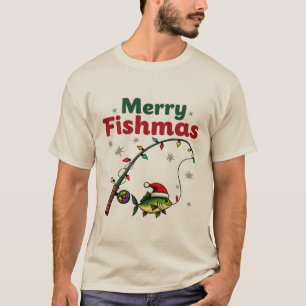 Merry Fishmas – Funny Fish Christmas Gevist Lover T-shirt