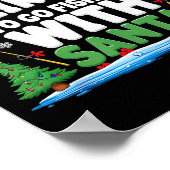 Merry Fishmas Funny Fish Santa Bigfoot Christmas F Poster (Hoek)