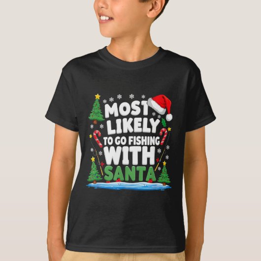 Merry Fishmas Funny Fish Santa Bigfoot Christmas F T-shirt (Voorkant)