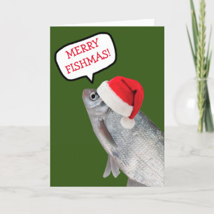 Merry Fishmas Funny Kerstmis Feestdagen Kaart