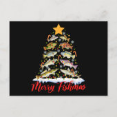 Merry Fishmas Funny Kerstmis Lights Fish Fis Briefkaart (Voorkant)