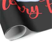 Merry Fishmas Funny Kerstmis Lights Fish Fis Cadeaupapier (Rol Hoek)