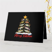 Merry Fishmas Funny Kerstmis Lights Fish Fis Kaart (Gele Bloem)