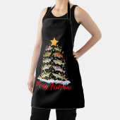 Merry Fishmas Funny Kerstmis Lights Fish Fis Schort (Insitu)