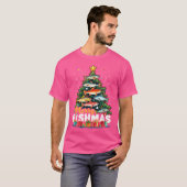 Merry Fishmas Funny Kerstmis Lights Fish Fis T-shirt (Voorkant volledig)