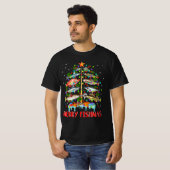 Merry Fishmas Funny Kerstmis Lights T-shirt (Voorkant volledig)
