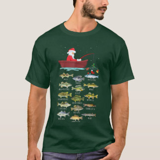 Merry Fishmas Funny Vist kerstboomverlichting T-shirt