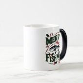 Merry Fishmas Funny Vist kerstontwerp Magische Mok (Voorkant rechts)