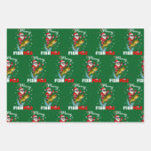 Merry Fishmas Gift Wrap, Fish Fishing Christmas Inpakpapier Vel (Voorkant 3)