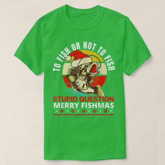 Merry Fishmas, Grappig kerstfeest Gevist, Kerstmis T-shirt (Design voorkant)