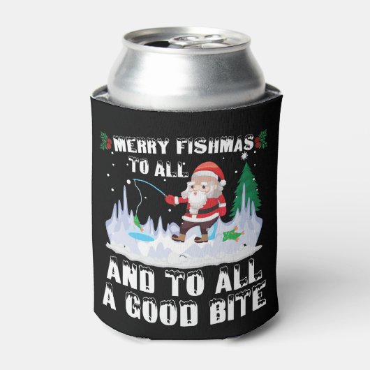 Merry Fishmas Grappige Vis Vist Visser Xmas Blikjeskoeler (Blikje Voorkant)