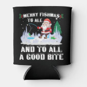 Merry Fishmas Grappige Vis Vist Visser Xmas Blikjeskoeler (Voorkant)