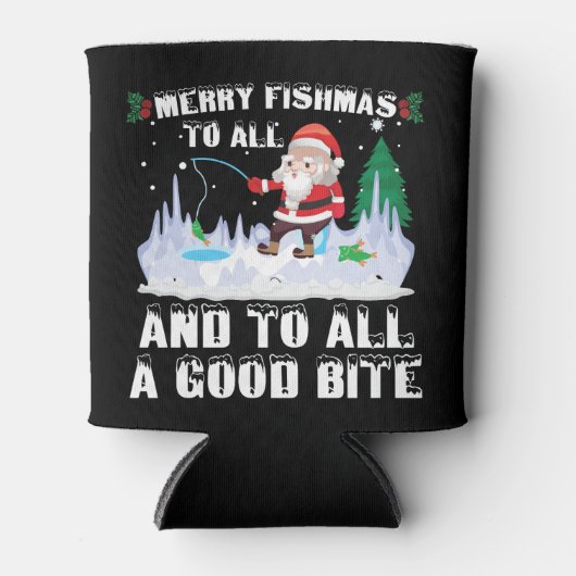 Merry Fishmas Grappige Vis Vist Visser Xmas Blikjeskoeler (Voorkant)