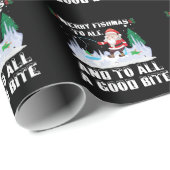 Merry Fishmas Grappige Vis Vist Visser Xmas Cadeaupapier (Rol Hoek)