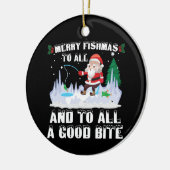 Merry Fishmas Grappige Vis Vist Visser Xmas Keramisch Ornament (Links)
