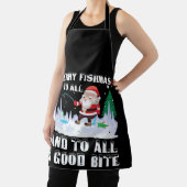 Merry Fishmas Grappige Vis Vist Visser Xmas Schort (Insitu)