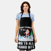 Merry Fishmas Grappige Vis Vist Visser Xmas Schort (Gedragen)