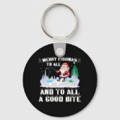 Merry Fishmas Grappige Vis Vist Visser Xmas Sleutelhanger (Voorkant)