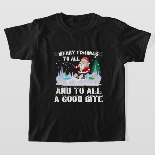 Merry Fishmas Grappige Vis Vist Visser Xmas T-shirt (Laagn)