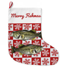 Merry Fishmas Largemouth Bass Vist Snowflake