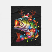 Merry Fishmas Santa Fishing Lovers Funny Fisherman Fleece Deken (Voorkant)