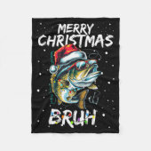 Merry Fishmas Santa Fishing Lovers Funny Fisherman Fleece Deken (Voorkant)