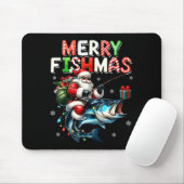 Merry Fishmas Santa Fishing Lovers Funny Fisherman Muismat (Met muis)
