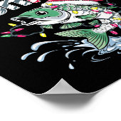 Merry Fishmas Santa Fishing Lovers Funny Fisherman Poster (Hoek)