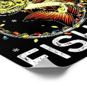 Merry Fishmas Santa Fishing Lovers Funny Fisherman Poster (Hoek)