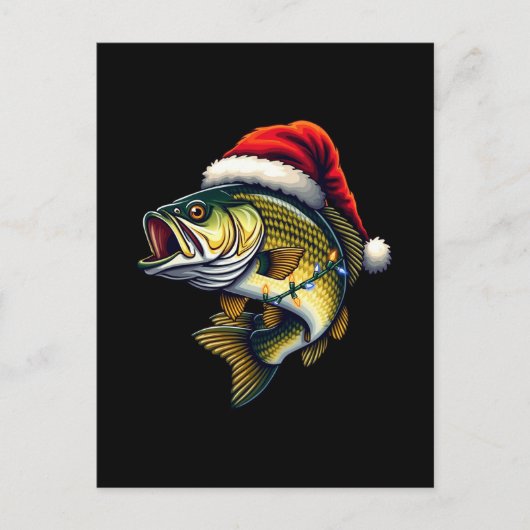 Merry Fishmas Santa Vist liefhebbers van Funny Fis Feestdagenkaart (Voorkant)