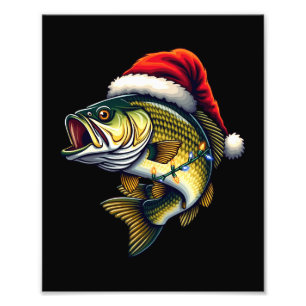 Merry Fishmas Santa Vist liefhebbers van Funny Fis Foto Afdruk