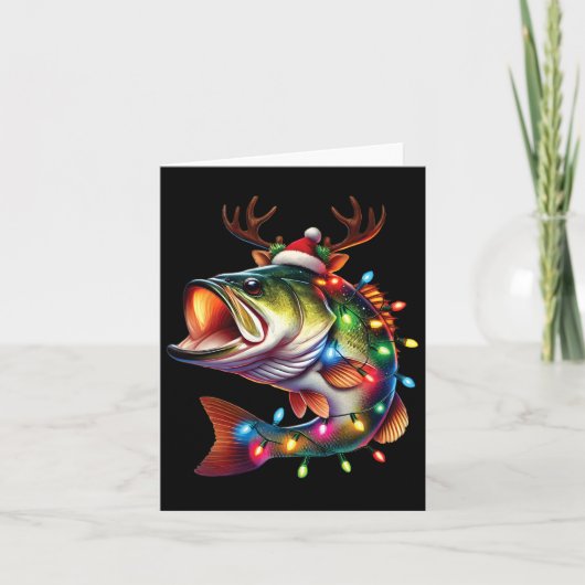 Merry Fishmas Santa Vist liefhebbers van Funny Fis Kaart (Voorkant)