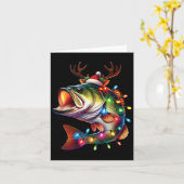Merry Fishmas Santa Vist liefhebbers van Funny Fis Kaart (Gele Bloem)