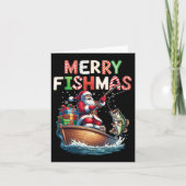 Merry Fishmas Santa Vist liefhebbers van Funny Fis Kaart (Voorkant)